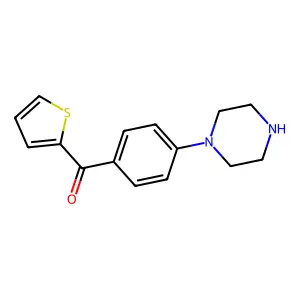 (4-(Piperazin-1-yl)phenyl)(thiophen-2-yl)methanone structure