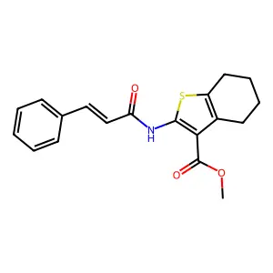 Methyl 2-cinnamamido-4,5,6,7-tetrahydrobenzo[b]thiophene-3-carboxylate structure