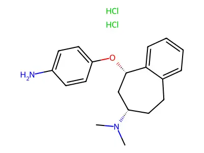 5H-Benzocyclohepten-7-amine, 6,7,8,9-tetrahydro-5-(4-aminophenoxy)-N,N-dimethyl-, dihydrochloride, cis- structure