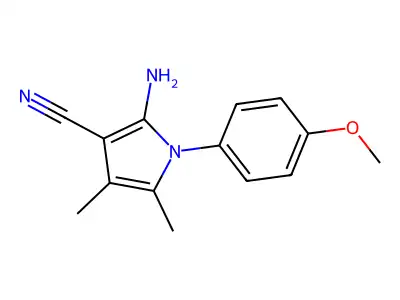 2-amino-1-(4-methoxyphenyl)-4,5-dimethyl-1H-pyrrole-3-carbonitrile structure