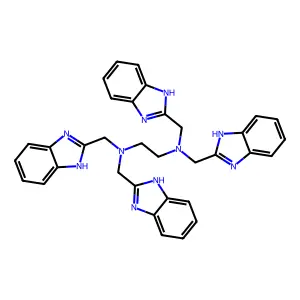 N,N,N',N'-tetrakis(1H-benzimidazol-2-ylmethyl)ethane-1,2-diamine structure