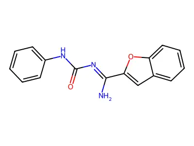1-[Amino(1-benzofuran-2-yl)methylidene]-3-phenylurea structure