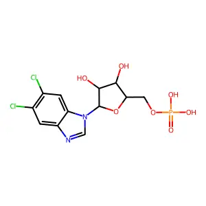 5,6-Dichloro-1-ribofuranosylbenzimidazole 5'-monophosphate structure