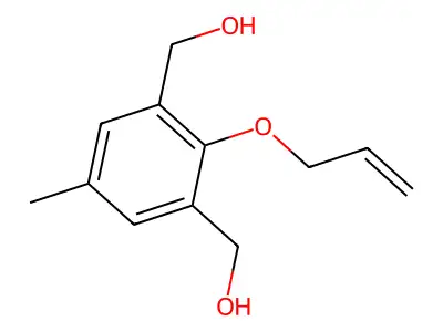 (2-Allyloxy-3-hydroxymethyl-5-methyl-phenyl)-methanol structure