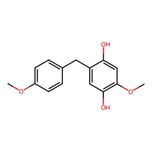 2-Methoxy-5-[(4-methoxyphenyl)methyl]benzene-1,4-diol structure