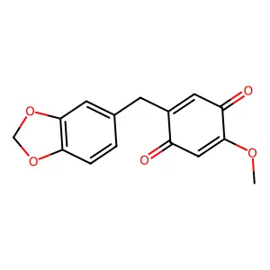 2-[(2H-1,3-Benzodioxol-5-yl)methyl]-5-methoxycyclohexa-2,5-diene-1,4-dione structure