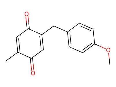 2-[(4-Methoxyphenyl)methyl]-5-methylcyclohexa-2,5-diene-1,4-dione structure