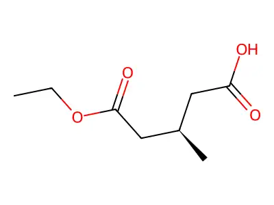 5-Ethoxy-3-methyl-5-oxopentanoic acid structure