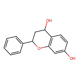 3,4-Dihydro-2-phenyl-2H-1-benzopyran-4,7-diol structure