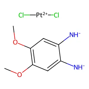 Dichloro(4,5-dimethoxy-o-phenylenediammine)platinum (II) structure