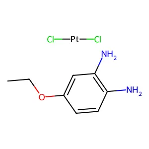 Platinum (II), dichloro(4-ethoxy-o-phenylenediammine)- structure