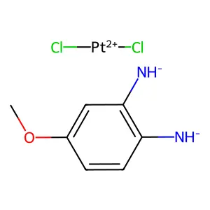 Platinum (II), dichloro(4-methoxy-o-phenylenediammine)- structure