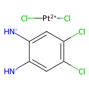 Dichloro(4,5-dichloro-o-phenylenediammine)platinum (II) structure