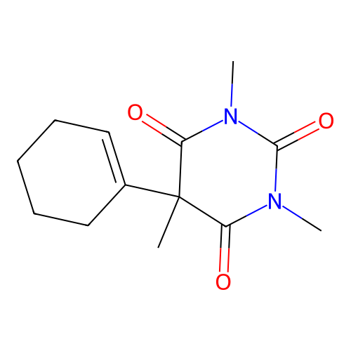 Barbituric acid, 5-(1-cyclohexen-1-yl)-1,3,5-trimethyl- structure