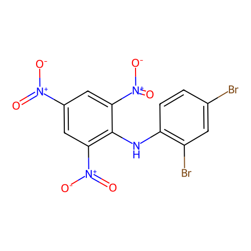 N-(2,4-dibromophenyl)-2,4,6-trinitroaniline structure