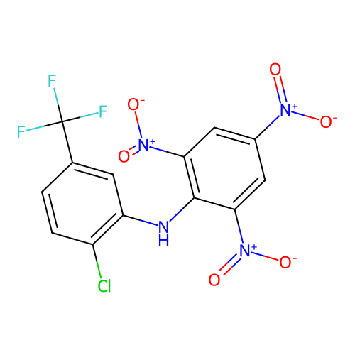 N-[2-chloro-5-(trifluoromethyl)phenyl]-2,4,6-trinitroaniline structure