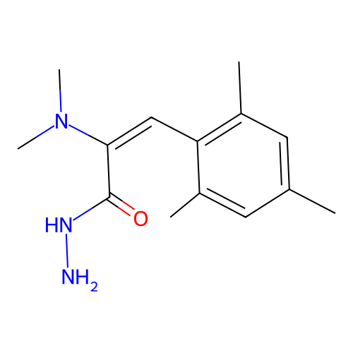 Glycine, N,N-dimethyl-, 2-(2,4,6-trimethylbenzylidene)hydrazide structure