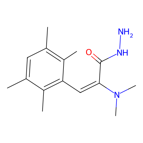 Glycine, N,N-dimethyl-, 2-(2,3,5,6-tetramethylbenzylidene)hydrazide structure