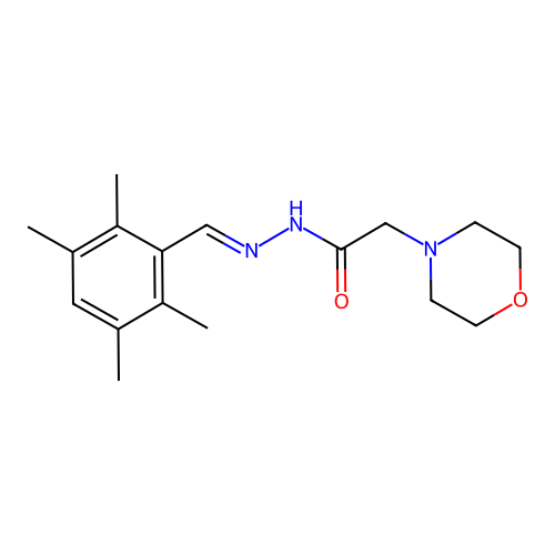 4-Morpholineacetic acid, ((2,3,5,6-tetramethylphenyl)methylene)hydrazide structure