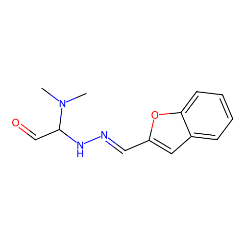 Glycine, N,N-dimethyl-, 2-(2-benzofuranylmethylene)hydrazide structure