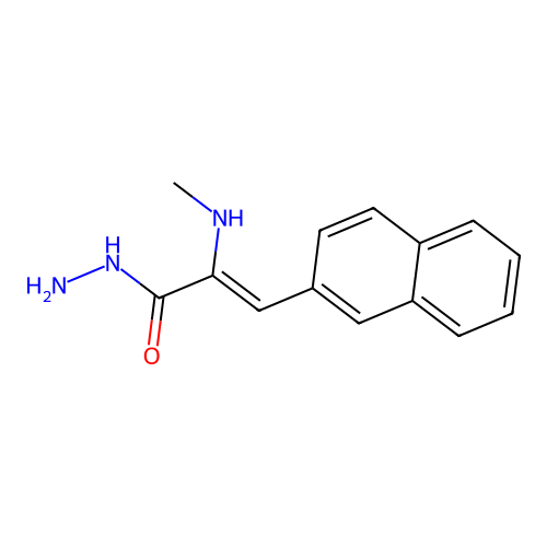 Glycine, N-methyl-, 2-(2-naphthylmethylene)hydrazide structure