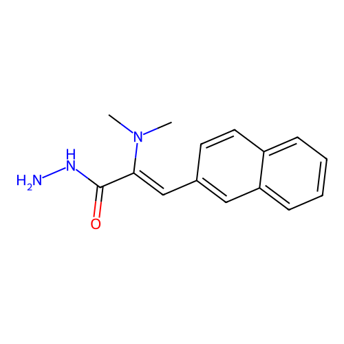 Glycine, N-ethyl-, 2-(2-naphthylmethylene)hydrazide structure