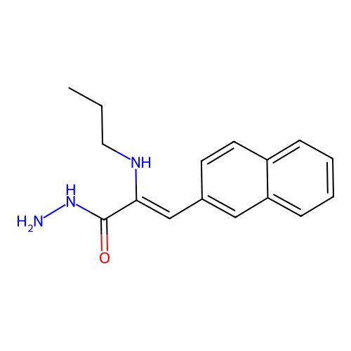 Glycine, N-propyl-, 2-(2-naphthylmethylene)hydrazide structure