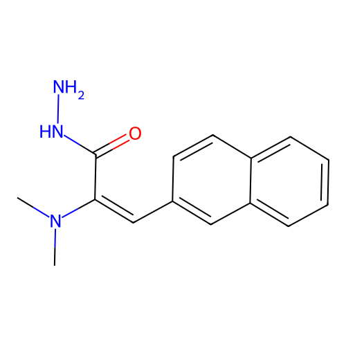 Glycine, N,N-dimethyl-, 2-(1-naphthylmethylene)hydrazide structure