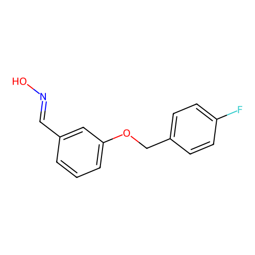 N-[[3-[(4-fluorophenyl)methoxy]phenyl]methylidene]hydroxylamine structure