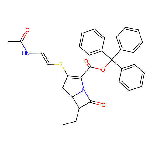 Antibiotic PS 7 trityl ester structure