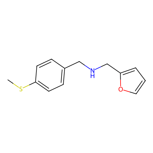 Furan-2-ylmethyl-(4-methylsulfanyl-benzyl)-amine structure