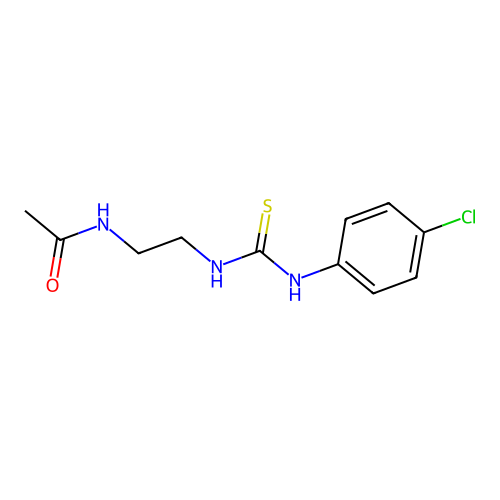 N-(2-{[(4-chlorophenyl)carbamothioyl]amino}ethyl)acetamide structure