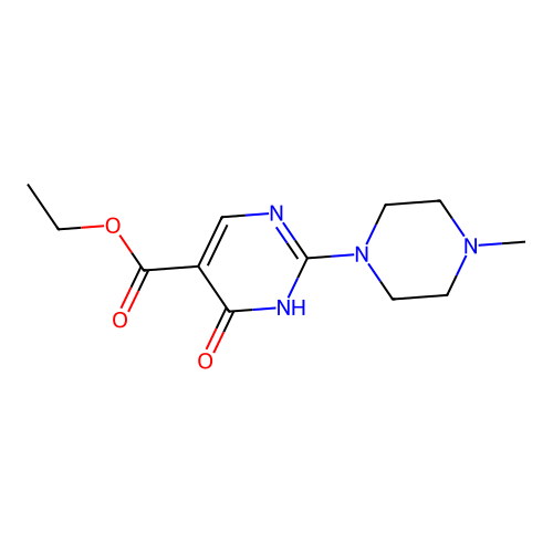 Ethyl 4-hydroxy-2-(4-methylpiperazin-1-yl)pyrimidine-5-carboxylate structure