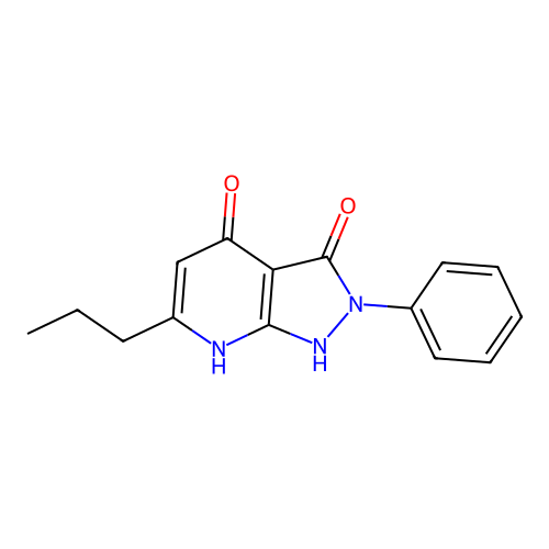 2-phenyl-6-propyl-1H-pyrazolo[3,4-b]pyridine-3,4(2H,7H)-dione structure