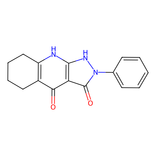 4-hydroxy-2-phenyl-1,2,5,6,7,8-hexahydro-3H-pyrazolo[3,4-b]quinolin-3-one structure