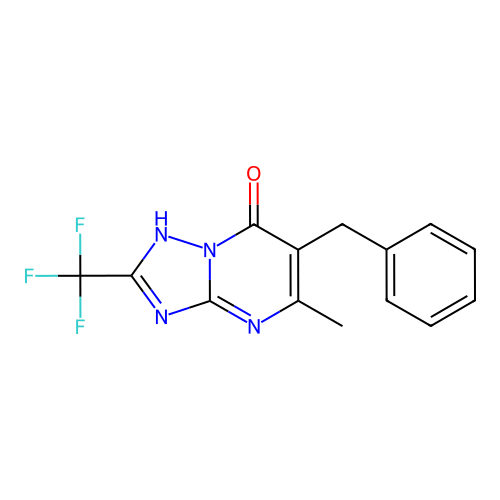 6-benzyl-5-methyl-2-(trifluoromethyl)[1,2,4]triazolo[1,5-a]pyrimidin-7(4H)-one structure