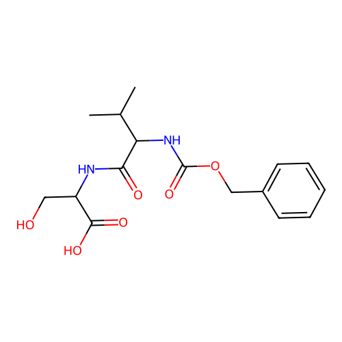 2-[[2-(Benzyloxycarbonylamino)-3-methyl-butanoyl]amino]-3-hydroxy-propanoic acid structure