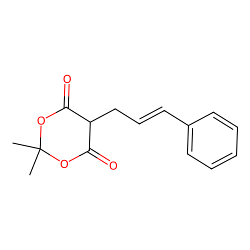 2,2-Dimethyl-5-(3-phenylprop-2-enyl)-1,3-dioxane-4,6-dione structure