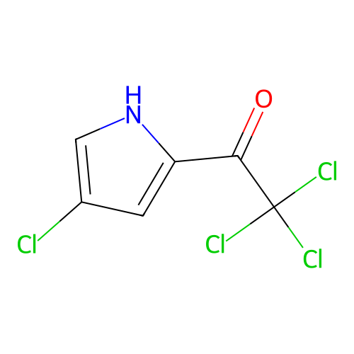 2,2,2-trichloro-1-(4-chloro-1H-pyrrol-2-yl)ethan-1-one structure