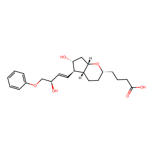 5,9-Epoxy-16-phenoxy-prostaglandin F1 structure