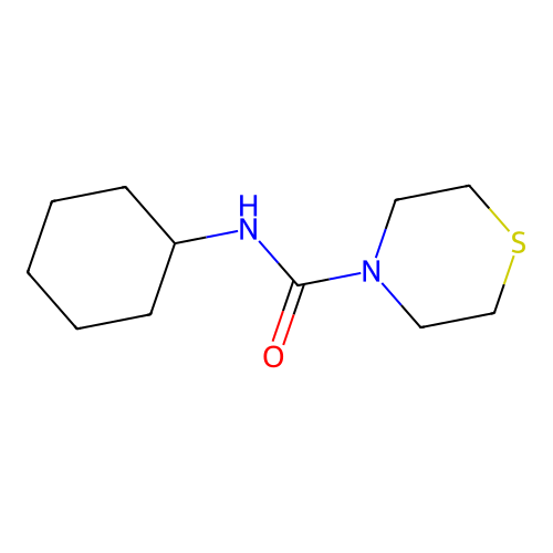 N-cyclohexylthiomorpholine-4-carboxamide structure