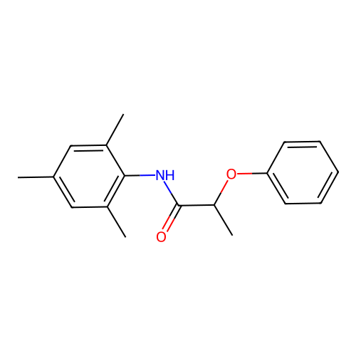 N-mesityl-2-phenoxypropanamide structure
