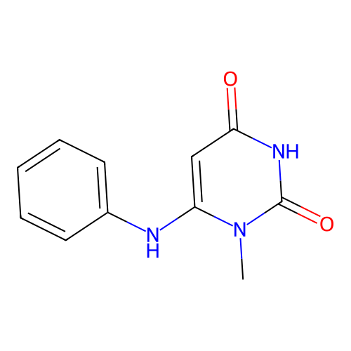 1-Methyl-6-anilinouracil structure