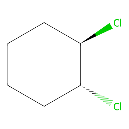 1,2-Dichlorocyclohexane, trans- structure