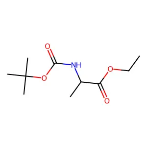 Ethyl (tert-butoxycarbonyl)alaninate structure