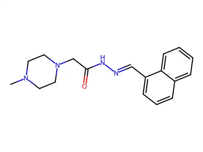 2-(4-methylpiperazin-1-yl)-N-(naphthalen-1-ylmethylideneamino)acetamide structure