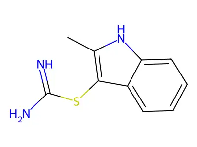 2-(2-Methyl-1H-indol-3-yl)-isothiourea hydroiodide structure