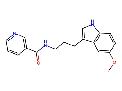 Nicotinamide, N-(3-(5-methoxy-3-indolyl)propyl)- structure