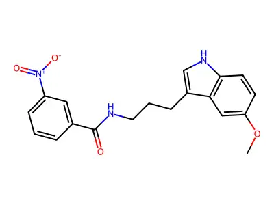 Benzamide, N-(3-(5-methoxy-1H-indol-3-yl)propyl)-3-nitro- structure