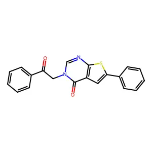 3-(2-oxo-2-phenylethyl)-6-phenylthieno[2,3-d]pyrimidin-4(3H)-one structure